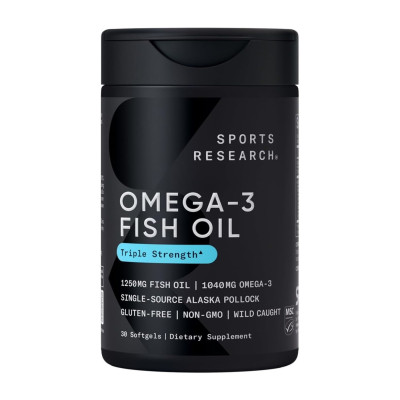 Омега 3, Omega-3 Fish Oil Alaska Pollock 1250mg - 30 softgels