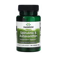 Органічна Спіруліна, Organic Spirulina & Astaxanthin - 120 veg tabs