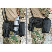 Підсумок під пляшку чорний (MOLLE, підсумок на розгрузку, жилет, РПС)