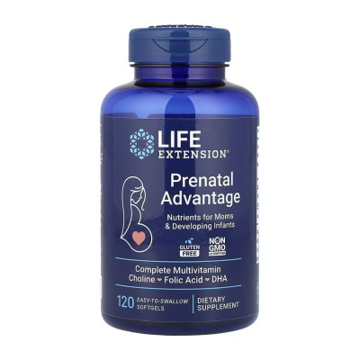 Мультивітамінний комплекс, Prenatal Advantage - 120 easy-to-swallow softgels Мультивітамінний комплекс, Prenatal Advantage - 120 easy-to-swallow softgels