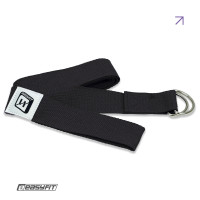 Ремінь для йоги EasyFit з петлею (чорний)