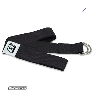 Ремінь для йоги EasyFit з петлею (чорний) Ремінь для йоги EasyFit з петлею (чорний)