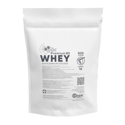 Whey 80 Premium - 500g Pure (Пошкоджена етикетка)