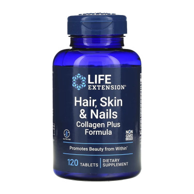 Комплекс для волосся, шкіри та нігтів з колагеном, Hair, Skin & Nails Collagen Plus Formula - 120 tabs