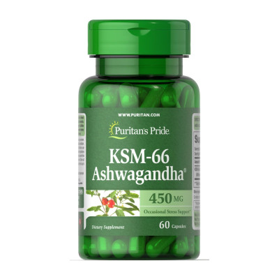 Ашвагандха, Ashwagandha KSM-66 450mg - 60caps Ашвагандха, Ashwagandha KSM-66 450mg - 60caps