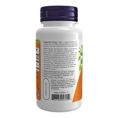 NOW Foods, екстракт зеленого чаю, 400 мг, 100 вегетаріанських капсул