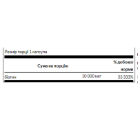 Біотин, Biotin High Potency 10,000 mcg - 60sgels
