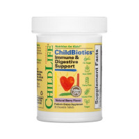 Підтримка імунітету та травної системи, ChildBiotics Immune + Digestive Support - 30 Chewable tabs Natural Berry