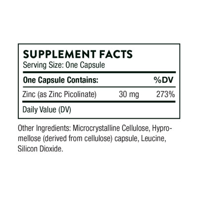 Цинк піколінат 30 мг, Thorne Zinc Picolinate 30 mg - 60 caps
