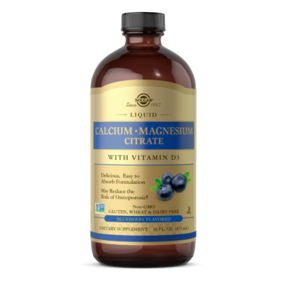 Кальцій Магній Цитрат і Вітамін Д3, Liquid Calcium Magnesium Citrate with Vitamin D3 - 16 oz Natural Blueberry