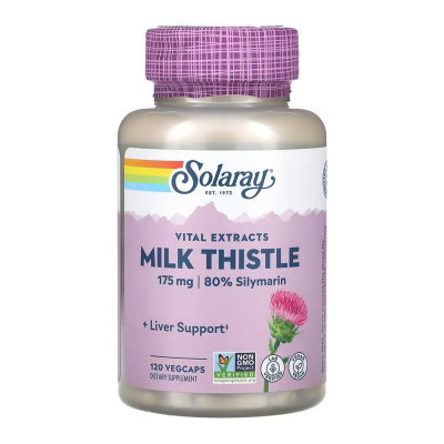 Екстракт насіння розторопші, Milk Thistle Seed Extract 175mg - 120 vcaps