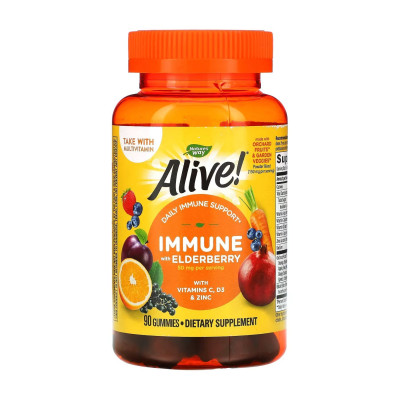 Комплекс вітамінів для імунітету, Alive!® Immune Gummy - 90 gummies