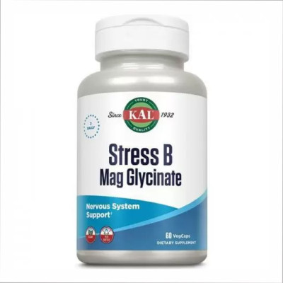 Магній та вітаміни Б від стресу, Stress B Magnesium Glycinate - 60 vcaps