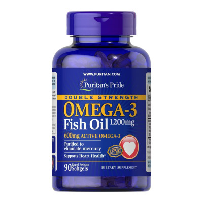 Омега-3, Double Strength Omega-3 Fish Oil 1200mg/600mg Omega-3 - 90 sgels Омега-3, Double Strength Omega-3 Fish Oil 1200mg/600mg Omega-3 - 90 sgels
