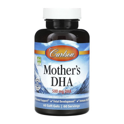 Омега-3 для вагітних та мам, Mother's DHA 500mg - 60 softgels
