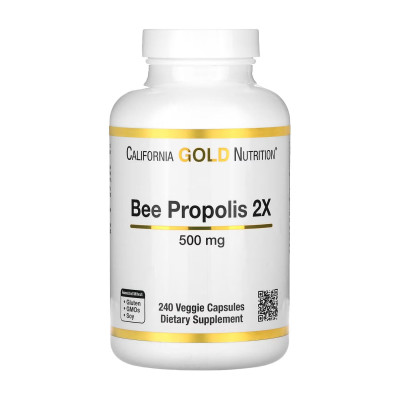 Бджолиний прополіс, Bee Propolis 2X 500mg - 240 caps