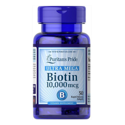 Біотин, Biotin 10000mcg - 50caps Біотин, Biotin 10000mcg - 50caps