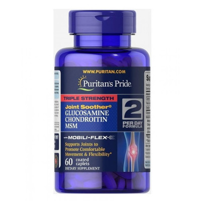 Глюкозамін Хондроїтин МСМ, Glucosamine Chondroitin MSM Triple Strength - 60 caplets