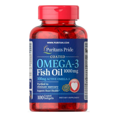 Омега-3, Omega-3 Fish Oil 1000 mg (300 mg Active Omega-3) - 100 Softgels Омега-3, Omega-3 Fish Oil 1000 mg (300 mg Active Omega-3) - 100 Softgels