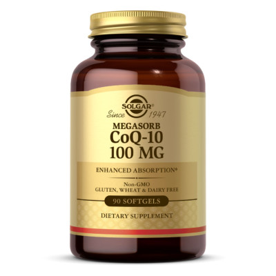 Коензим Q10, CoQ10 100mg - 90 softgels