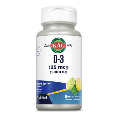 Вітамін Д3, D-3 5000 IU 125mcg - 90 tabs Lemon Lime Вітамін Д3, D-3 5000 IU 125mcg - 90 tabs Lemon Lime