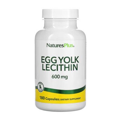 Лецитин із яєчних жовтків, Egg Yolk Lecithin 600 mg - 180 caps Лецитин із яєчних жовтків, Egg Yolk Lecithin 600 mg - 180 caps