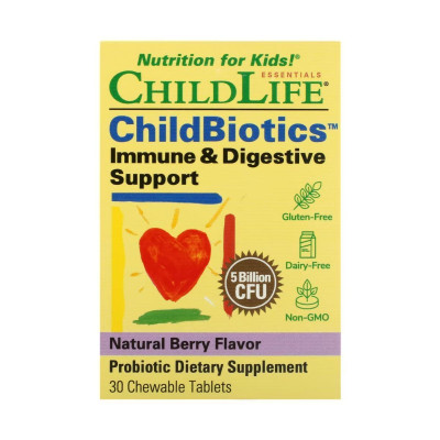 Підтримка імунітету та травної системи, ChildBiotics Immune + Digestive Support - 30 Chewable tabs Natural Berry Підтримка імунітету та травної системи, ChildBiotics Immune + Digestive Support - 30 Chewable tabs Natural Berry