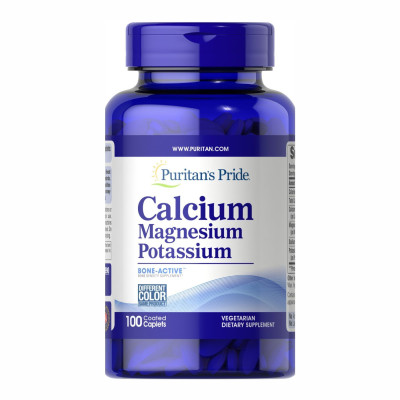 Кальцій, Магній і Калій, Calcium Magnesium and Potasium - 100 caps Кальцій, Магній і Калій, Calcium Magnesium and Potasium - 100 caps