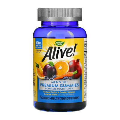 Комплекс мультивітамінів 50+, Alive!® Men's 50+ Gummy - 75 gummies