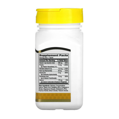 Комплекс вітамінів групи Б з вітаміном С, B Complex plus Vitamin C - 100 tabs