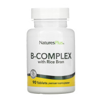 Комплекс Вітамінів Групи B з Рисовими Висівками, B-Complex with Rice Bran - 90 tabs