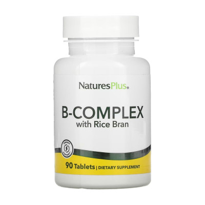 Комплекс Вітамінів Групи B з Рисовими Висівками, B-Complex with Rice Bran - 90 tabs