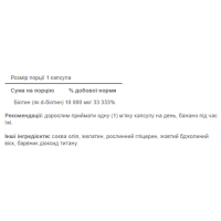 Біотин, Biotin 10000mcg - 50caps