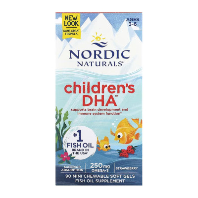 Омега-3 для дітей, Children's DHA - 90 mini softgels Омега-3 для дітей, Children's DHA - 90 mini softgels