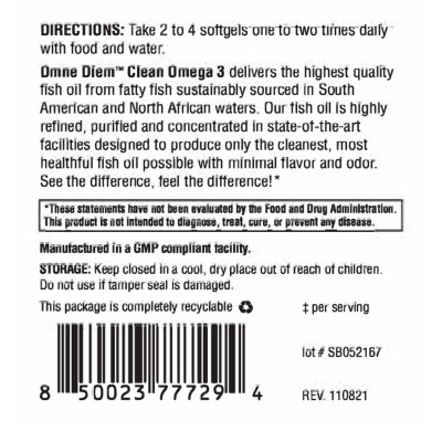 Clean Omega 3 - 120 Softgels