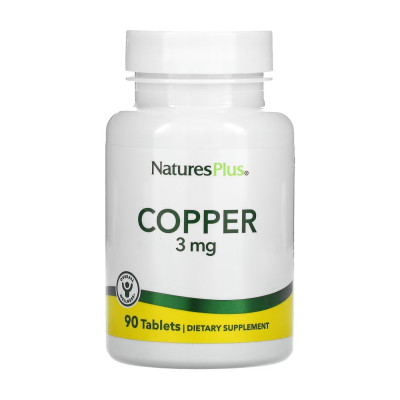 Мідь, Copper 3 mg - 90 tabs Мідь, Copper 3 mg - 90 tabs