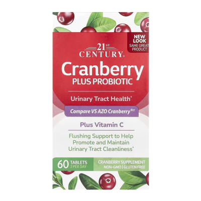 Журавлина з пробіотиком, Cranberry + Probiotic - 60 tabs Журавлина з пробіотиком, Cranberry + Probiotic - 60 tabs