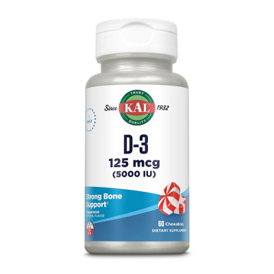 Вітамін Д3, D-3 5000 IU 125mcg - 60 chewables