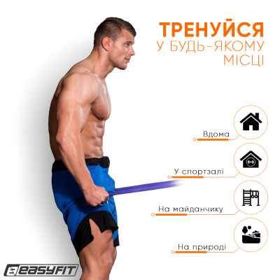 Гумова петля EasyFit ORIGIN 50–110 кг синя