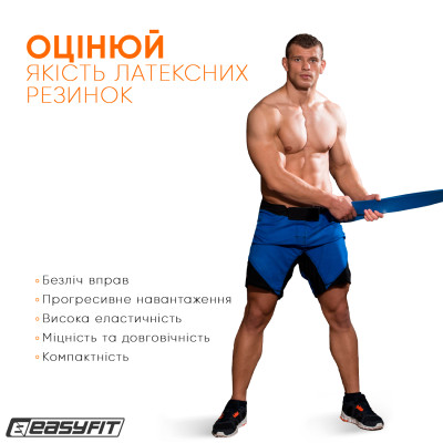 Гумова петля EasyFit ORIGIN 50–110 кг синя