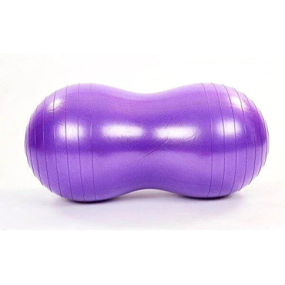 М'яч для фітнеса EasyFit Peanut 45х90 см фіолетовий (фітбол горіх-арахіс)