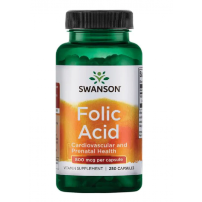 Фолієва кислота, Folic Acid 800 mcg - 250 Caps