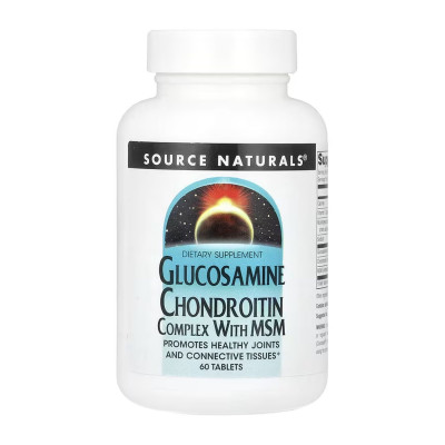 Комплекс глюкозаміну, хондроїтину та МСМ, Glucosamine Chondroitin Complex with MSM - 60 tabs Комплекс глюкозаміну, хондроїтину та МСМ, Glucosamine Chondroitin Complex with MSM - 60 tabs