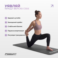 Килимок для фітнесу та йоги EasyFit NBR 10 мм Сірий