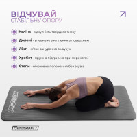 Килимок для фітнесу та йоги EasyFit NBR 10 мм Сірий
