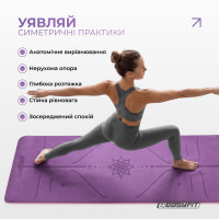 Килимок для йоги та фітнесу EasyFit Polarity Padma з ремнем