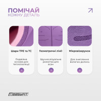 Килимок для йоги та фітнесу EasyFit Polarity Padma з ремнем