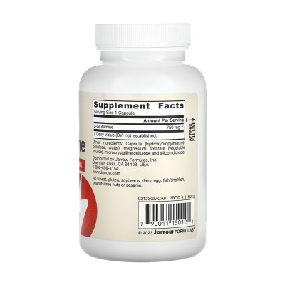 Л Глютамін, L-Glutamine 750mg- 120 caps