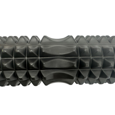 Масажний ролик EasyFit Grid Roller 33 см v.1.2 Чорний