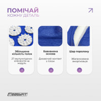 Масажний килимок EasyFit з подушкою (аплікатор Кузнєцова) + чохол Синій з білим